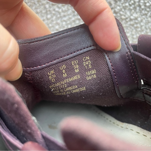 Clarks Marron (Purple) Suede Slip On Ankle Boots - Picture 8 of 8